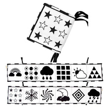 3D Soft Baby Cloth Book shape stencil set high contrast sensory toy for crawling practice and floor play.