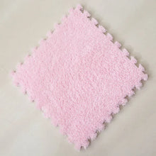 Pink textured square tile.