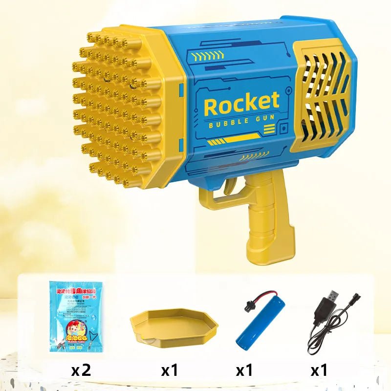 Toy bubble gun with accessories.