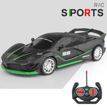 Black and green RC sports car with remote control (option 5)