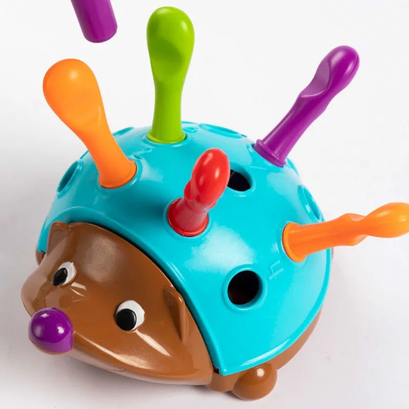 Spiky colorful hedgehog activity toy built for toddler sensory and motor play.