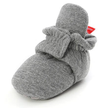 Star Newborn Socks Shoes neutral pair side profile for judging coverage before buying for infants.