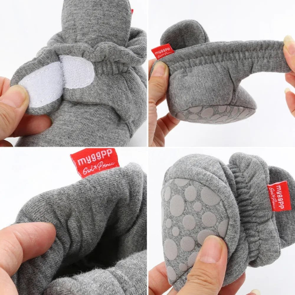 Star Newborn Socks Shoes worn on infant feet for warm, secure coverage during pram rides and floor play.