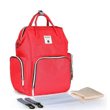 Stroller Waterproof Outdoor Travel Diaper Bag red easy-clean fabric view for quick wiping after messy feeds.