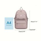 Backpack with dimensions labeled.