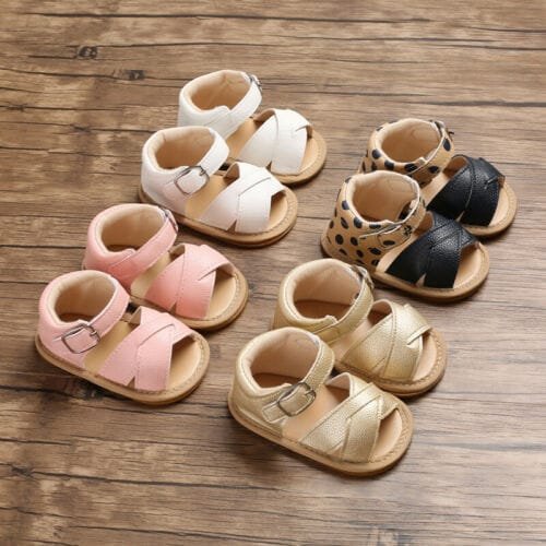 Summer Baby Kid Sandals adjustable strap closure detail for a secure fit as toddlers run and climb.