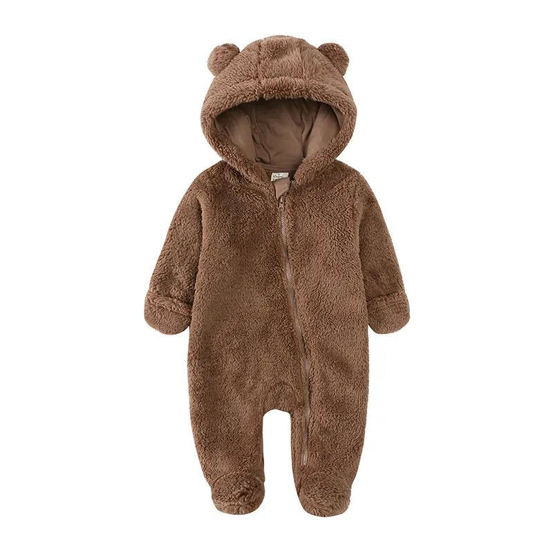 Brown teddy bear onesie