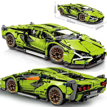 Tech Building Blocks RC Static Racing Car dimension chart for planning display space for the completed model.