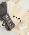 Third Trimester Bundle maternity gift set with MAMA tote bag and cosy socks for late pregnancy comfort and hospital bag prep.
