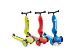Three colorful scooters with COOCHI branding