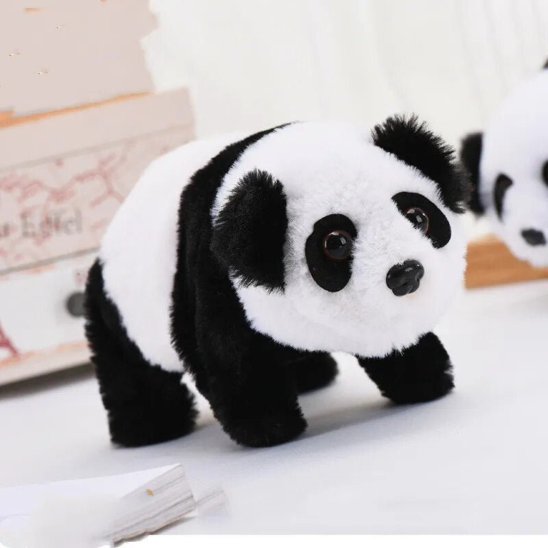Plush panda toy on a light background