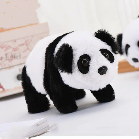 Plush panda toy on a light background