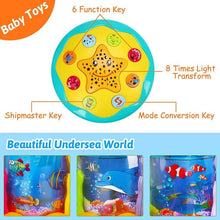 Toddler ocean light and music projector feature guide showing the modes used for play and bedtime.