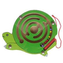 Turtle bead maze wooden puzzle, a fine motor skill toy that keeps babies busy during quiet time and travel.