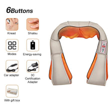 U-Shape Shiatsu Massager neck and shoulder unit with heat features for relaxing tense muscles after work or exercise.