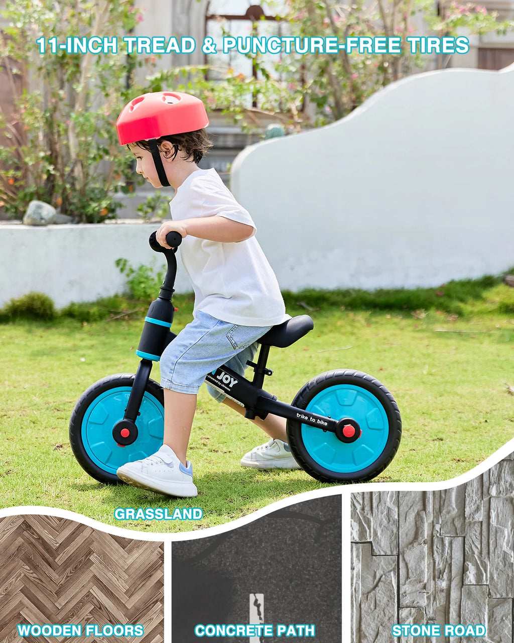 UBRAVOO JL 101 Fit n Joy Kids Training Bike balance and training bike for toddler riding practice, outdoor play, and early learning to ride.