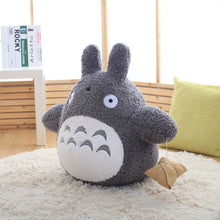 Ultra-soft Totoro plush cat pillow toy serving as a cuddle buddy for bedtime comfort.