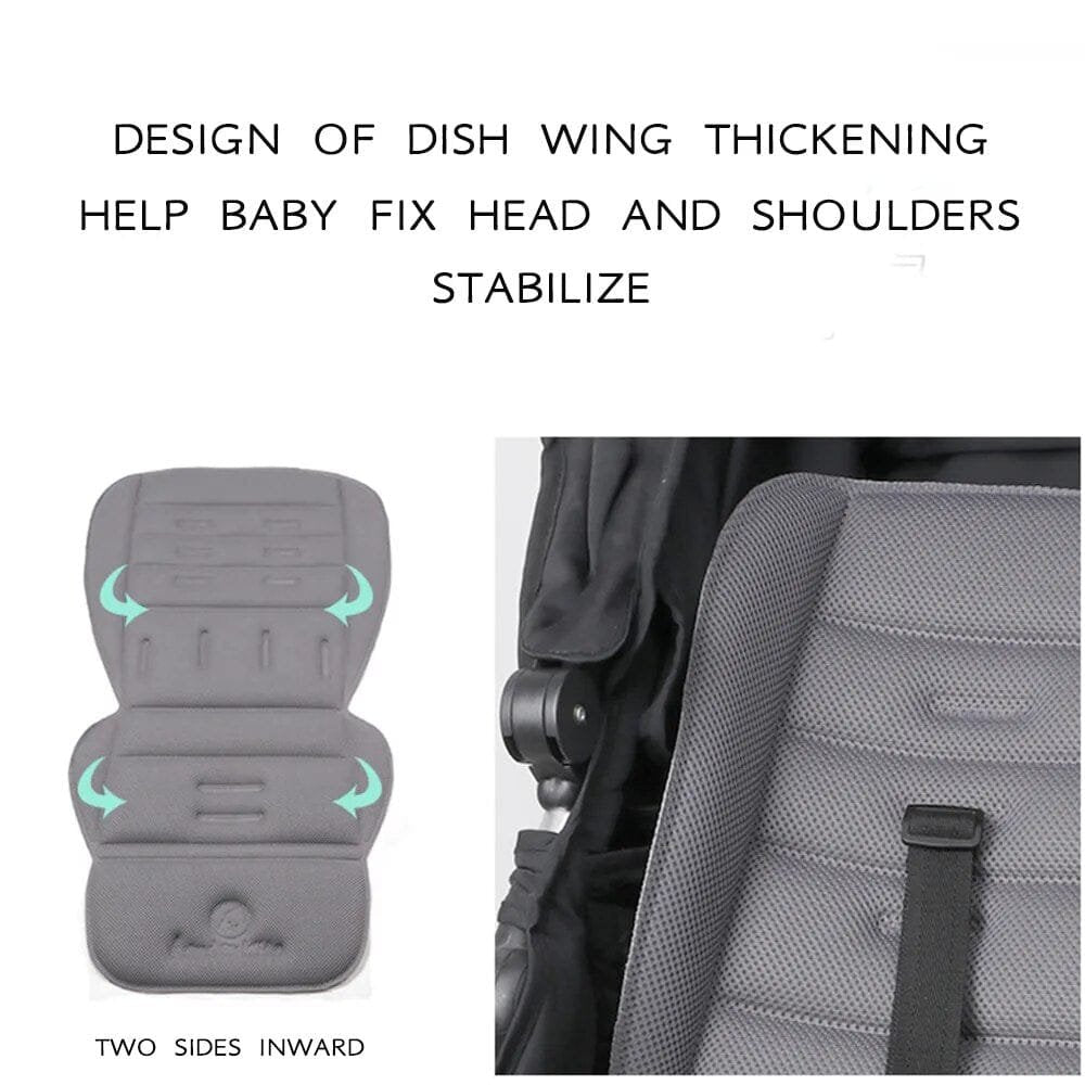 Universal Breathable Stroller Mattress with head and shoulder support for safer newborn positioning during pram naps.