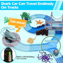 VATOS Shark Track Shark Theme Racing Track STEM building set for imaginative play, race car fun, and toddler learning.