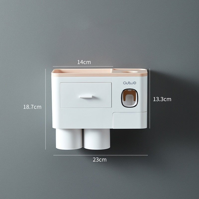 Wall mounted magnetic toothbrush holder measurements to help position it above the sink.