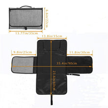 Size chart for the waterproof baby changing pad showing unfolded dimensions to help parents choose before buying.