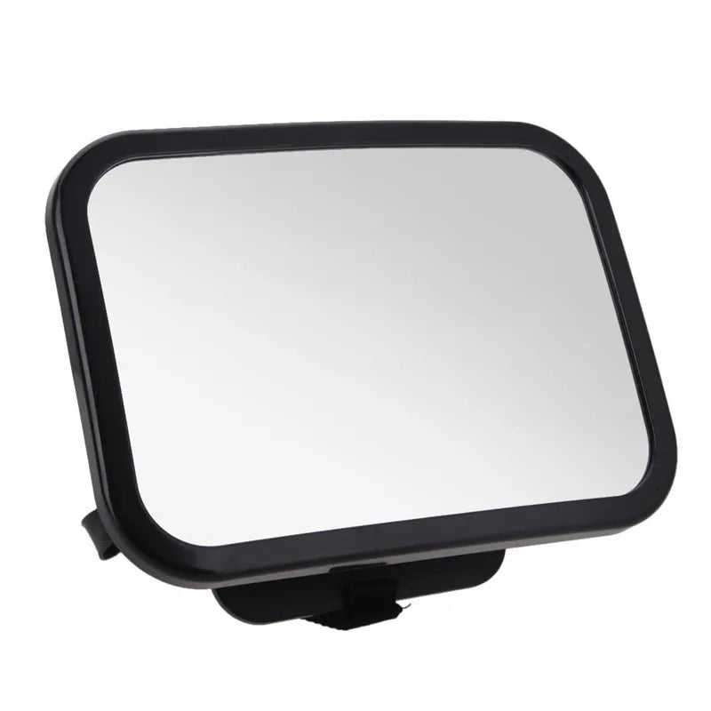 Adjustable Wide Car Seat Mirror wide-view mirror for clear visibility of baby on car rides.