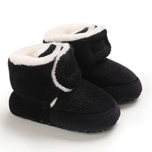 Winter snow baby boots with warm fluff lining and colloidal sole, photo 11 for cold-weather stroller walks.