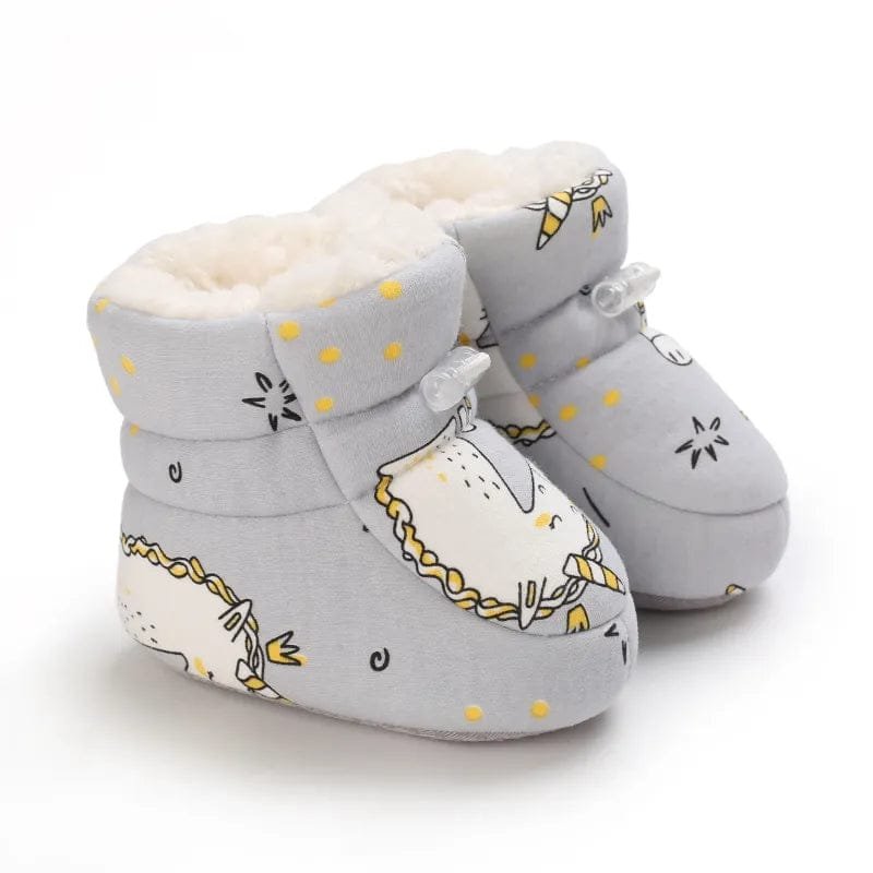 Winter snow baby boots with warm fluff lining and colloidal sole, photo 41 for cold-weather stroller walks.