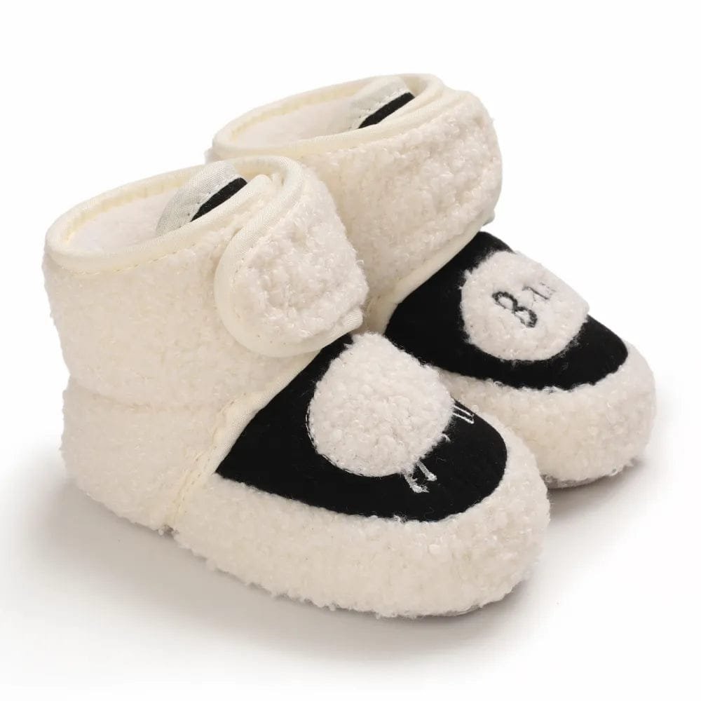 Winter snow baby boots with warm fluff lining and colloidal sole, photo 7 for keeping baby toes warm on chilly days.