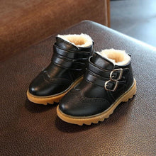 Plush inner lining close-up of the children winter snow boots, adding warmth for long days outdoors in cold weather.
