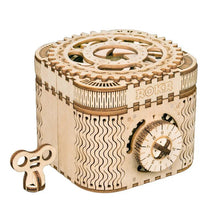 Wooden gear mechanism detail of the 3D puzzle DIY kit showing moving cogs for learning engineering basics at home.