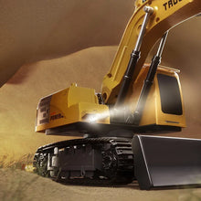 Alloy RC Excavator Toy realistic yellow digger model for construction-themed play.