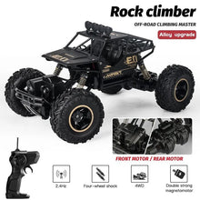 ZWN 1:16 4WD RC truck with LED lights and remote, a rock climbing off-road toy car for kids outdoor adventures.