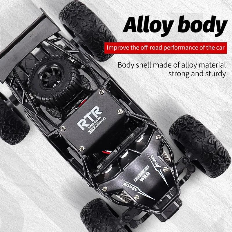 Alloy body detail of the ZWN 1:20 RC buggy, a ready-to-run remote control toy car for young hobby racers.