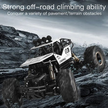ZWN RC truck climbing rocky terrain, showing the off-road ability that keeps children exploring outdoors for hours.