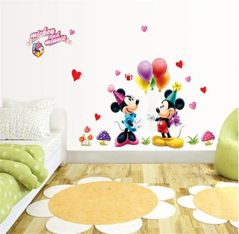 3D Mickey & Minnie Cartoon Wall Stickers