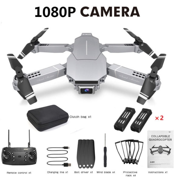 New E68 mini drone, HD 4K 1080P camera, WIFI FPV height hold mode, RC foldable quadrotor drone