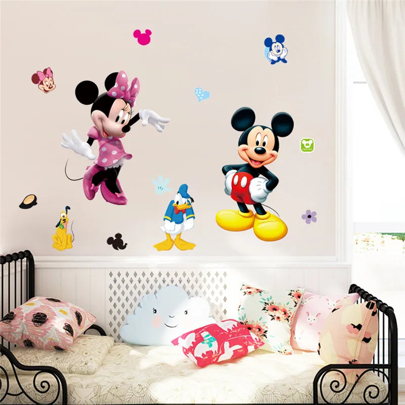 3D Mickey & Minnie Cartoon Wall Stickers