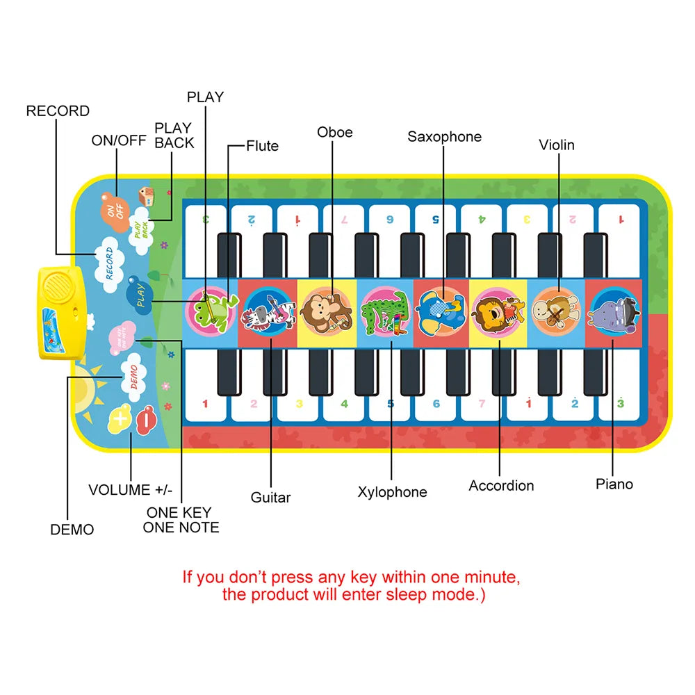 20-Key Kids Piano Mat