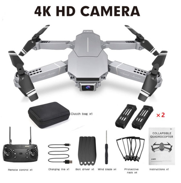 طائرة بدون طيار صغيرة جديدة E68، كاميرا HD 4K 1080P، وضع تثبيت الارتفاع WIFI FPV، طائرة بدون طيار رباعية المراوح قابلة للطي RC 