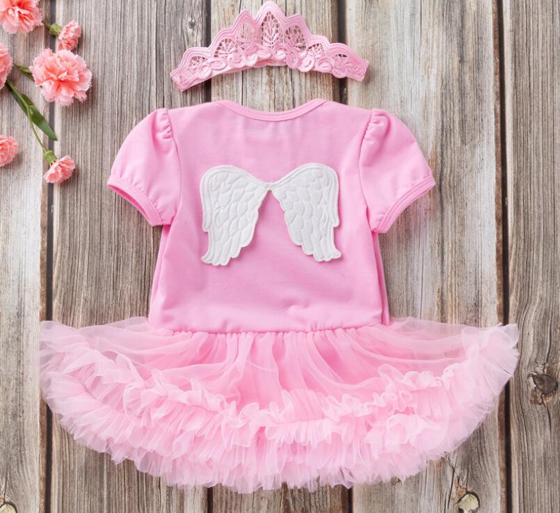 Baby Sommer Body Säugling Mädchen Prinzessin Kleid 