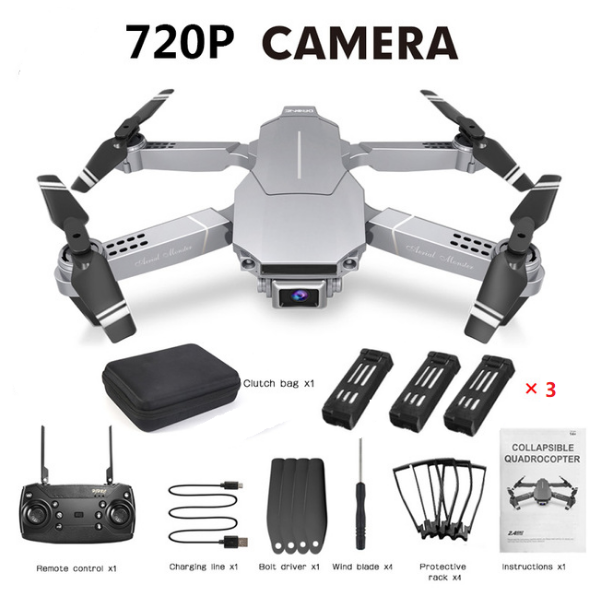 New E68 mini drone, HD 4K 1080P camera, WIFI FPV height hold mode, RC foldable quadrotor drone