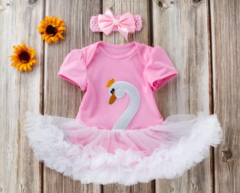 Baby Sommer Body Säugling Mädchen Prinzessin Kleid 