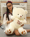 I Love You Teddy Bear Large Stuffed Plush Toy