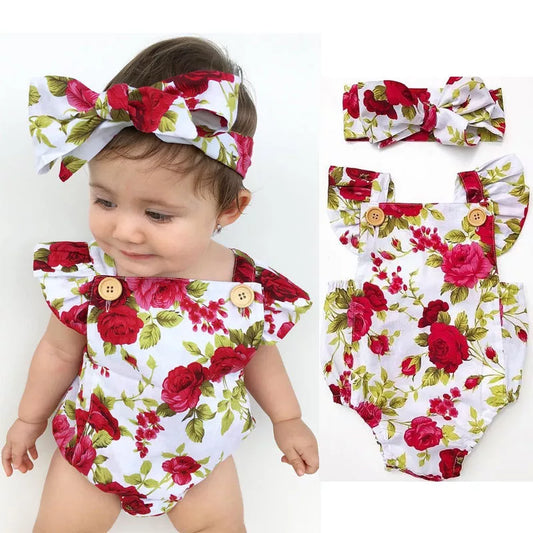 Floral Romper Set 0-24M