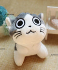 4Designs,  9CM Approx., Cat Plush Stuffed Doll ; Key Ring Chain Gift Toy