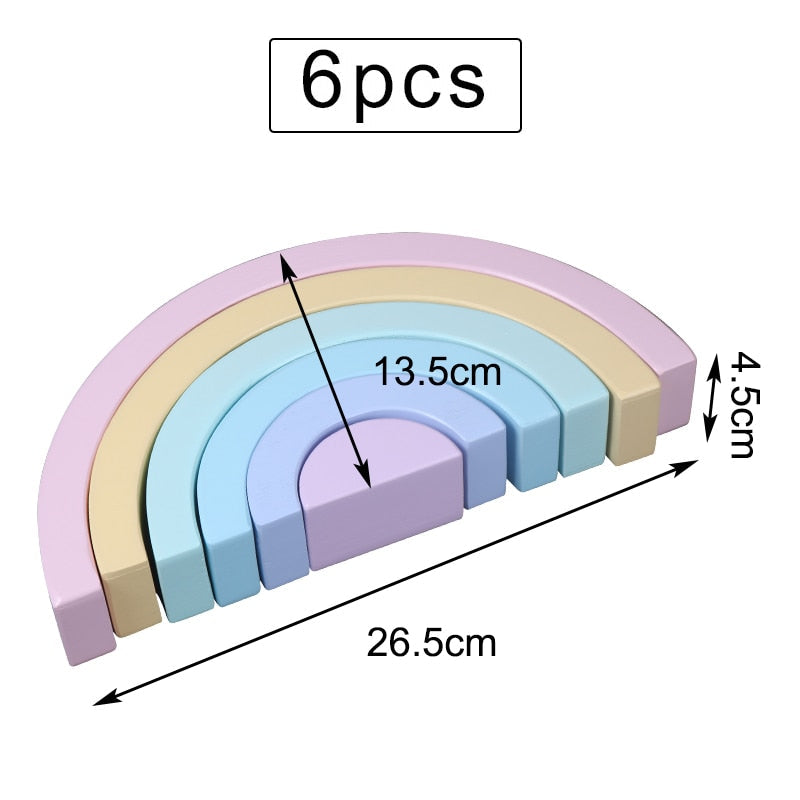 Rainbow Building Blocks Montessori Educational Toy