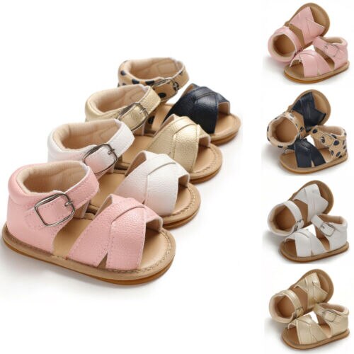 Summer Baby Kid Boy Girl Sandals Prewalker Newborn Leather Soft Sole Crib Shoes