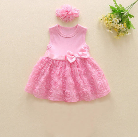 Baby summer bodysuit infant girls princess dress
