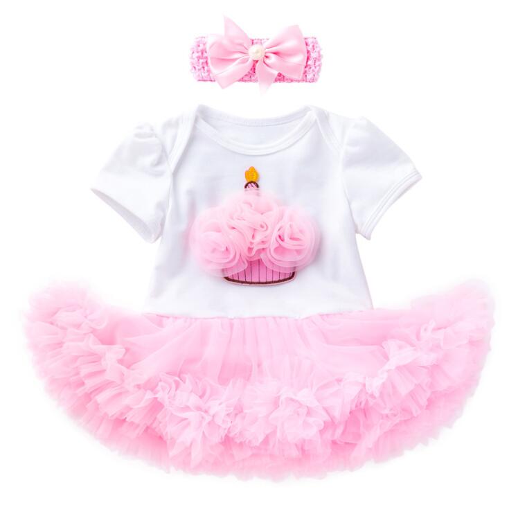 Baby Sommer Body Säugling Mädchen Prinzessin Kleid 